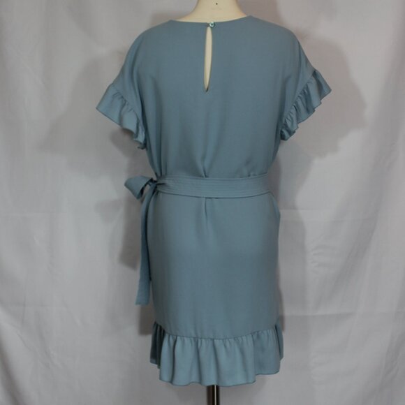 Aritzia Wilfred Ninette Ruffle Dress  Cocktail, Contemporary cobalt blue size M - Picture 7 of 11
